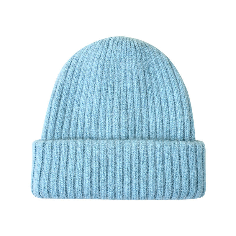 Wholesale Rabbit Fur Knitted Double Layer Thickened Beanie