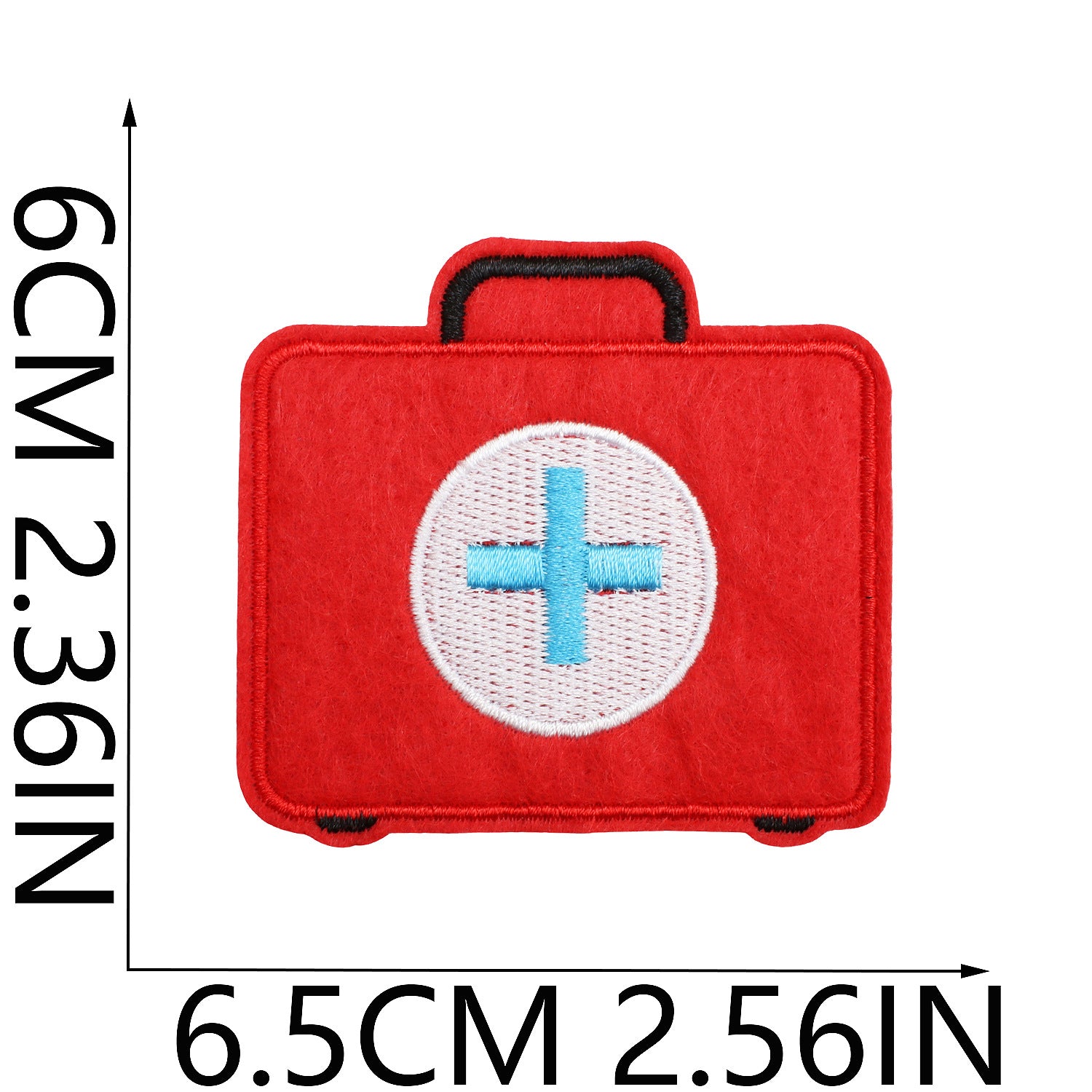 Wholesale Modern Red Blue Medical Rescue Team Embroidered Patches Cartoon Stethoscope Polyester Clothing Decoration Gift