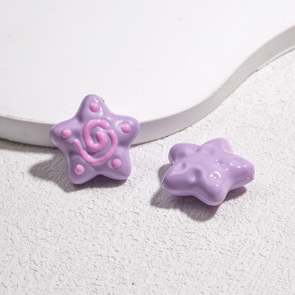 Wholesale 20pcs Cartoon starfish perforated Acrylic Beads