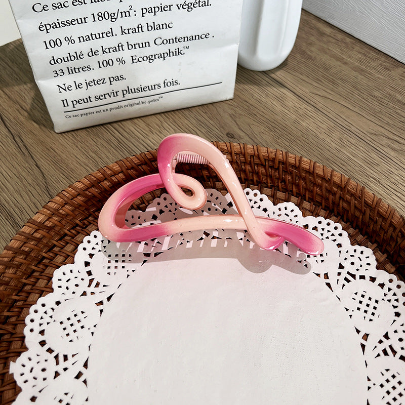 Wholesale Gradient Bow Hairpin Shark Grip Clip