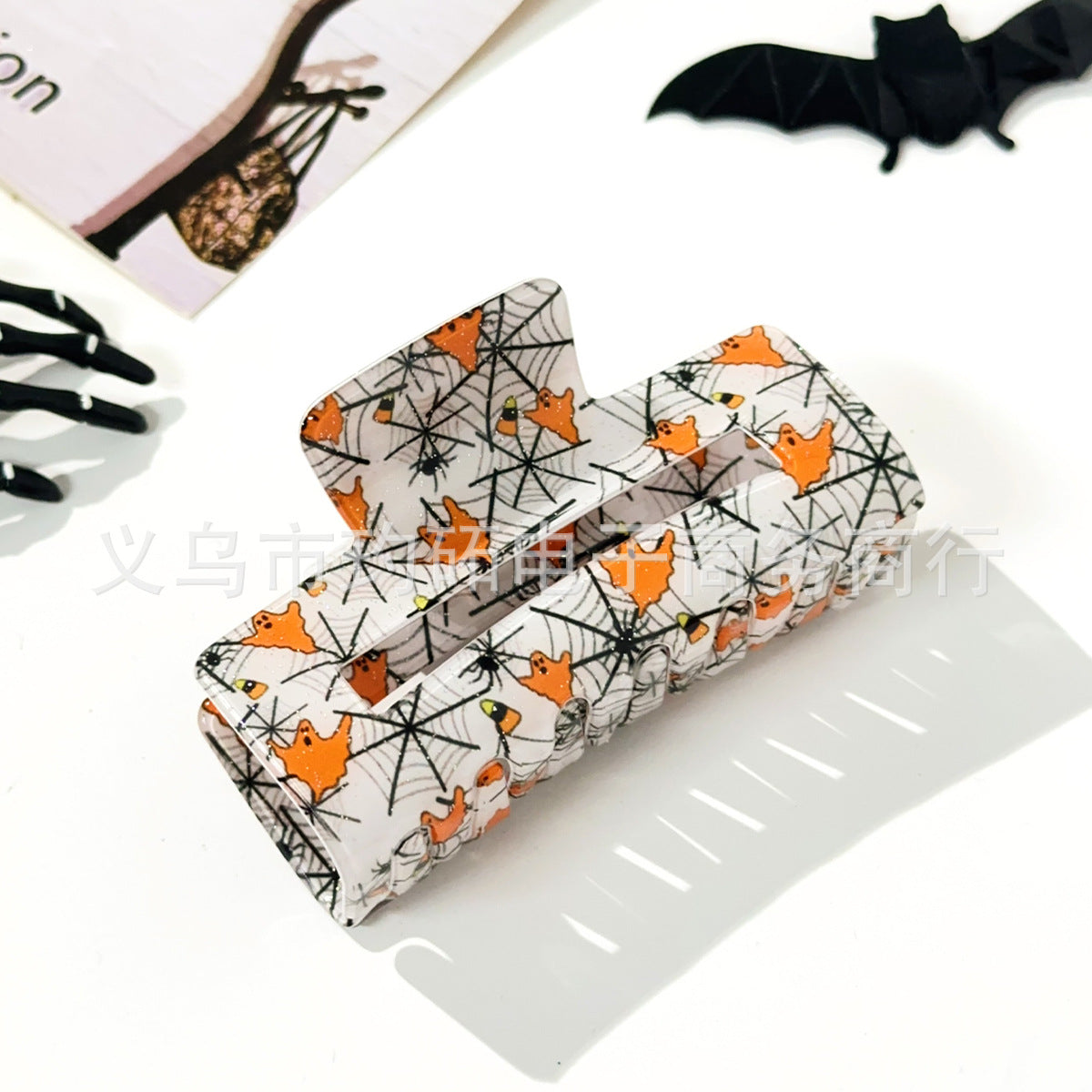 Wholesale  Skull Bat Ghost Square Grab Clip