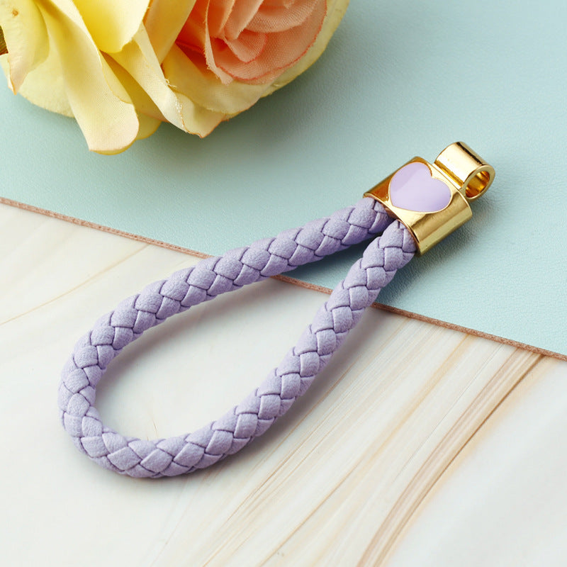 Wholesale Metal Pearl Heart Lucky Bag Keychain Cute Car Key Accessory Bag Charm For Women Gift
