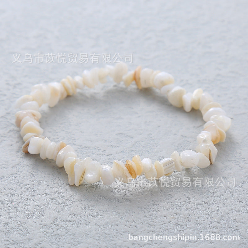 Wholesale 5pcs natural crystal gravel elastic bracelet colorful gravel bracelet