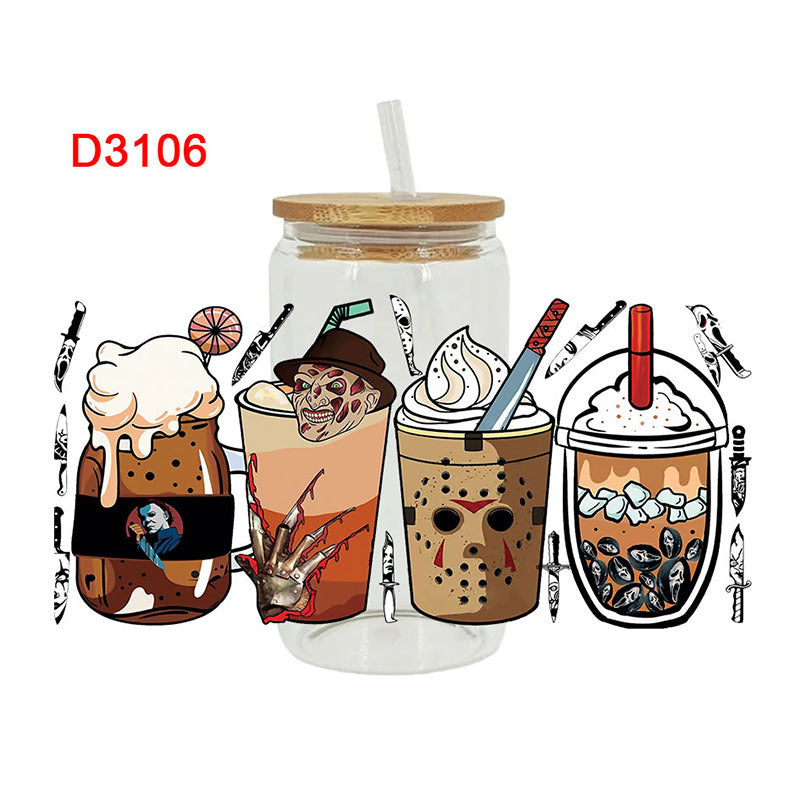Wholesale Skeleton Phone Series  16oz Cup UV DTF Wraps