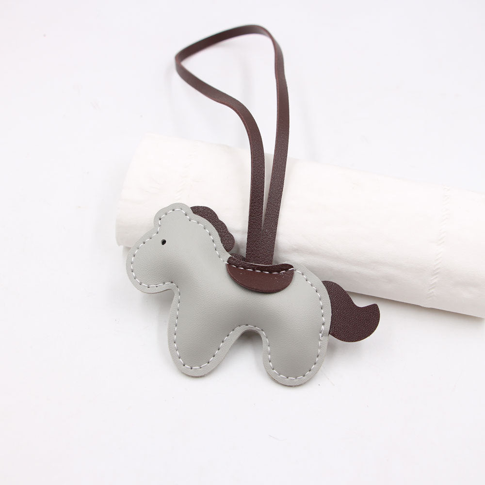 Wholesale Red Artificial Leather Pony Bag Charm Trendy Fashion Accessory For Bags Keys Boutique Resale Gift