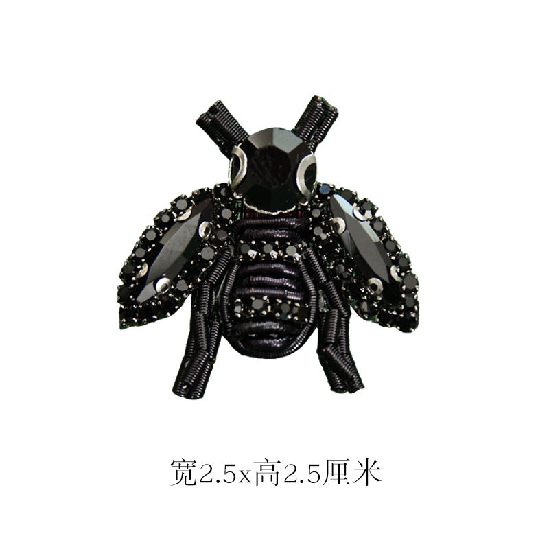 Wholesale DIY Handmade Beaded Cloth Stickers Rhinestones Little Bee Hat Clothes Decoration