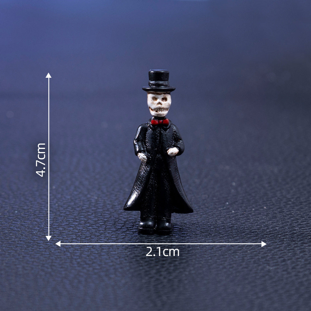 Wholesale Resin Skeleton Couple Cartoon Figurine  Desktop Decoration for Party Resale