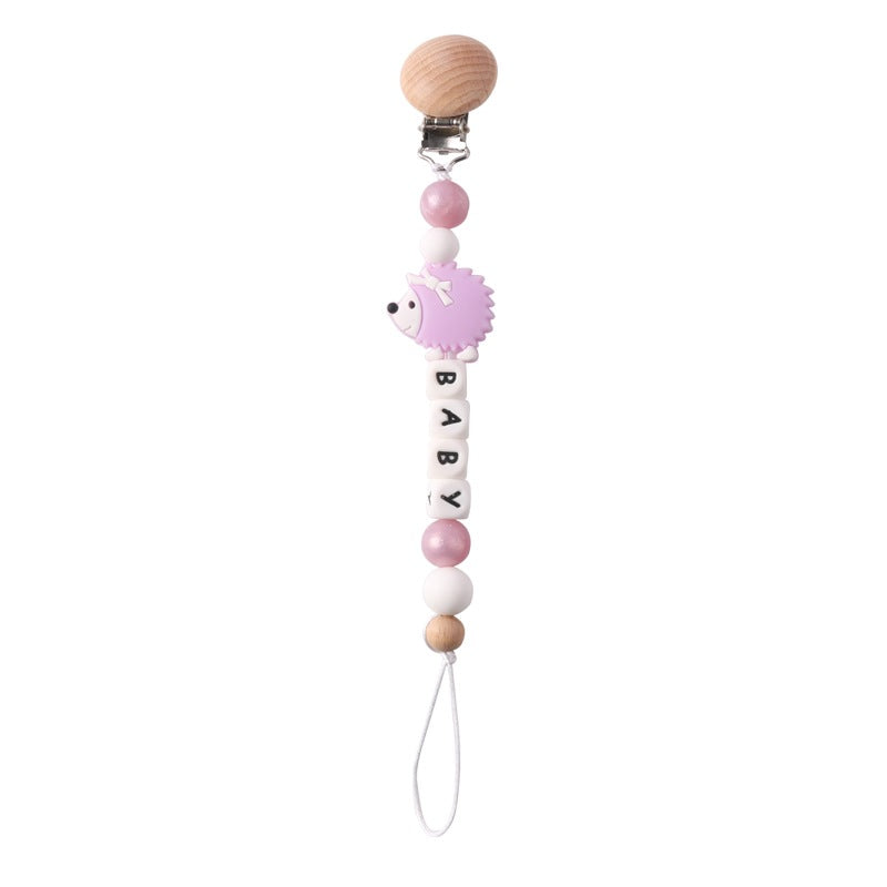 Wholesale Baby Pacifier Anti Drop Silicone Pacifier Chain with Cartoon Animals