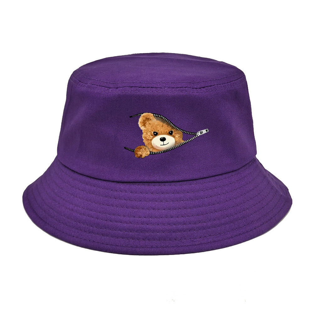 Wholesale New Printed Bear Bucket Hat