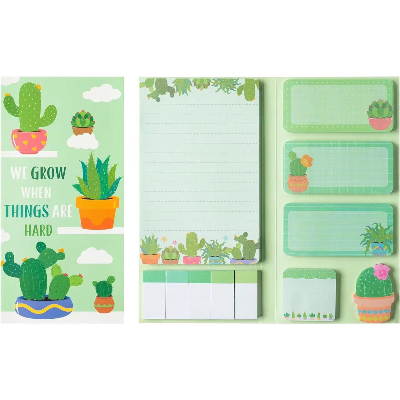 Wholesale cartoon plant post-it note combination  note sticker