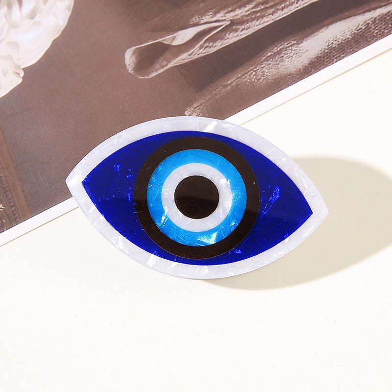 Wholesale Round Evil Eye Hair Clip Acrylic Claw Clip Bohemian Greek Style Fashion Hair Accessory For Women Resale