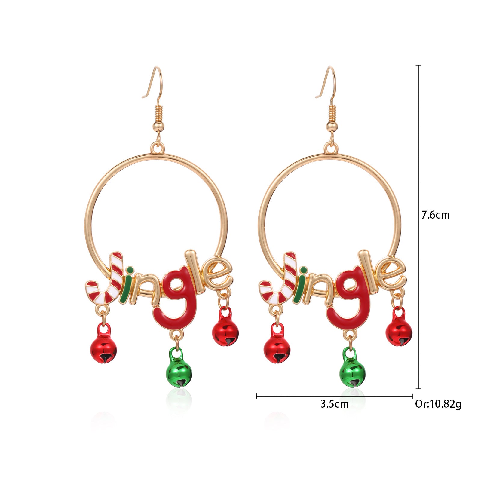 Wholesale Christmas Fashion Creative Bell Snowman Elk Earrings