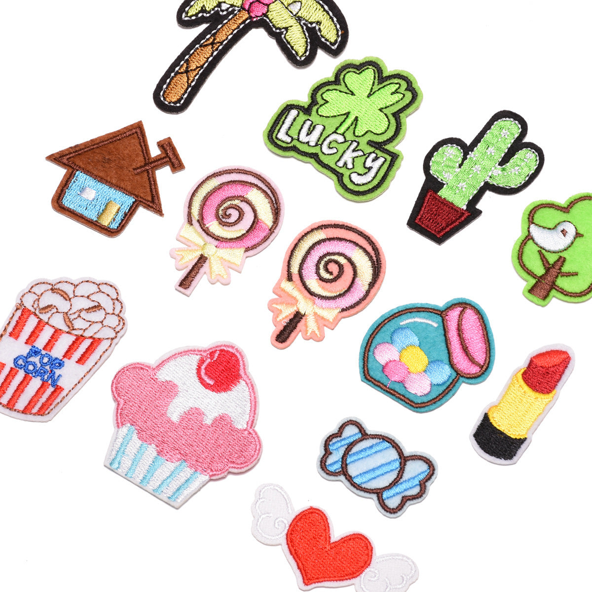Wholesale Cartoon Embroidered Cloth Patches For Kids Coat Repair 13 Piece Set Trendy DIY Decorative Badges Great Gift And Fashion Accessory