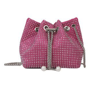 Wholesale Rhinestone Bag Chain Full Rhinestone Bucket Bag Shoulder Bag