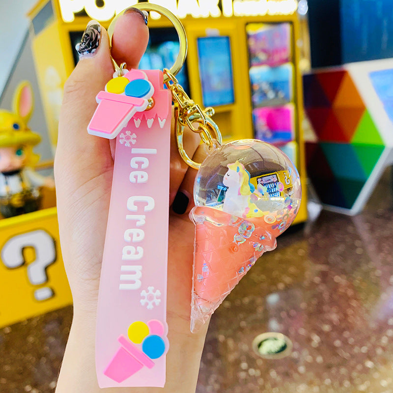Wholesale Acrylic Oiled Ice Cream Cartoon Doll Keychain