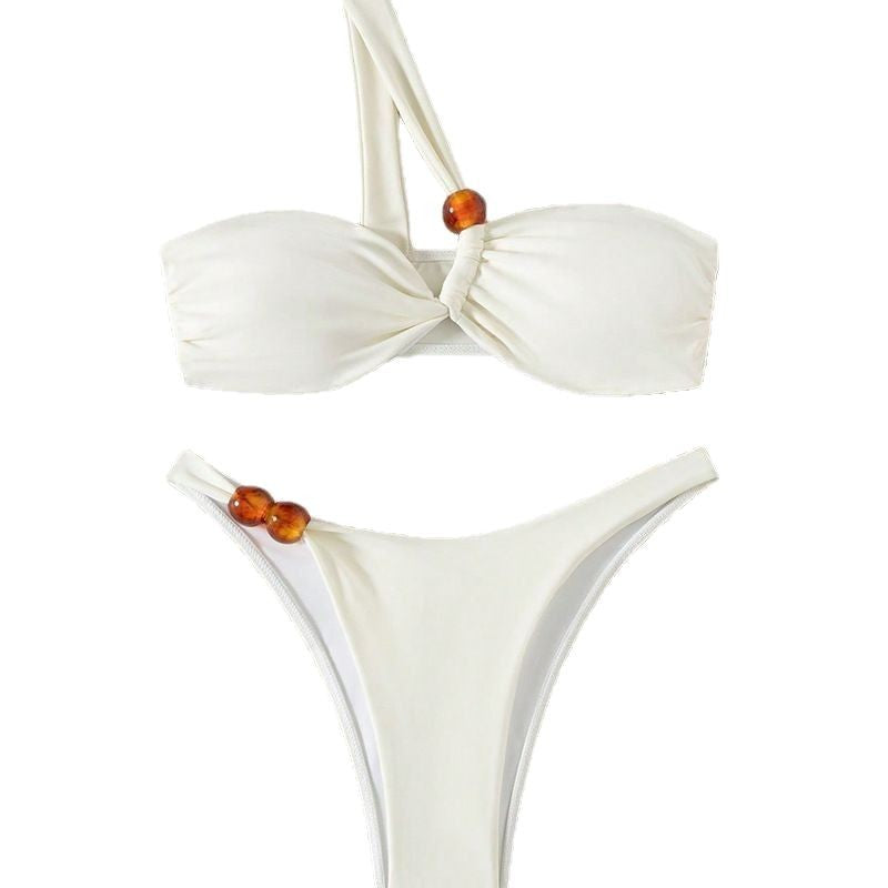 Wholesale Two-piece solid color beach vacation swimsuit