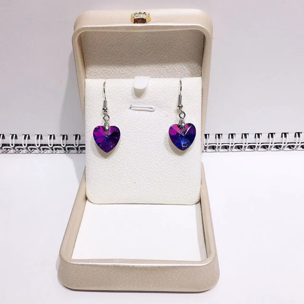 Wholesale Crystal Fashion Women's Ocean Star Heart Pendant Earrings