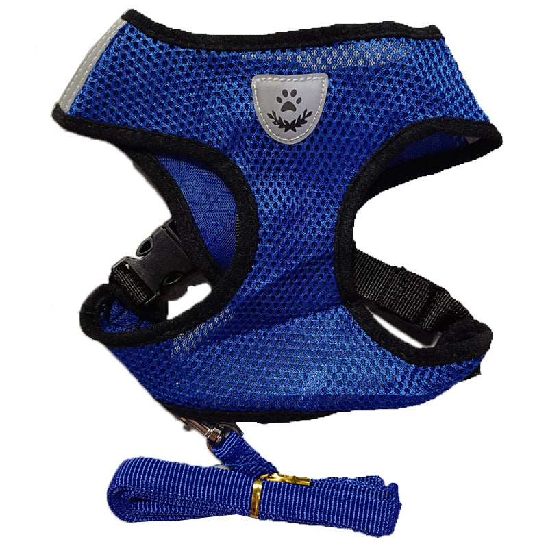 Wholesale PP Pet Chest and Back Traction Mesh Set with Reflective Strips