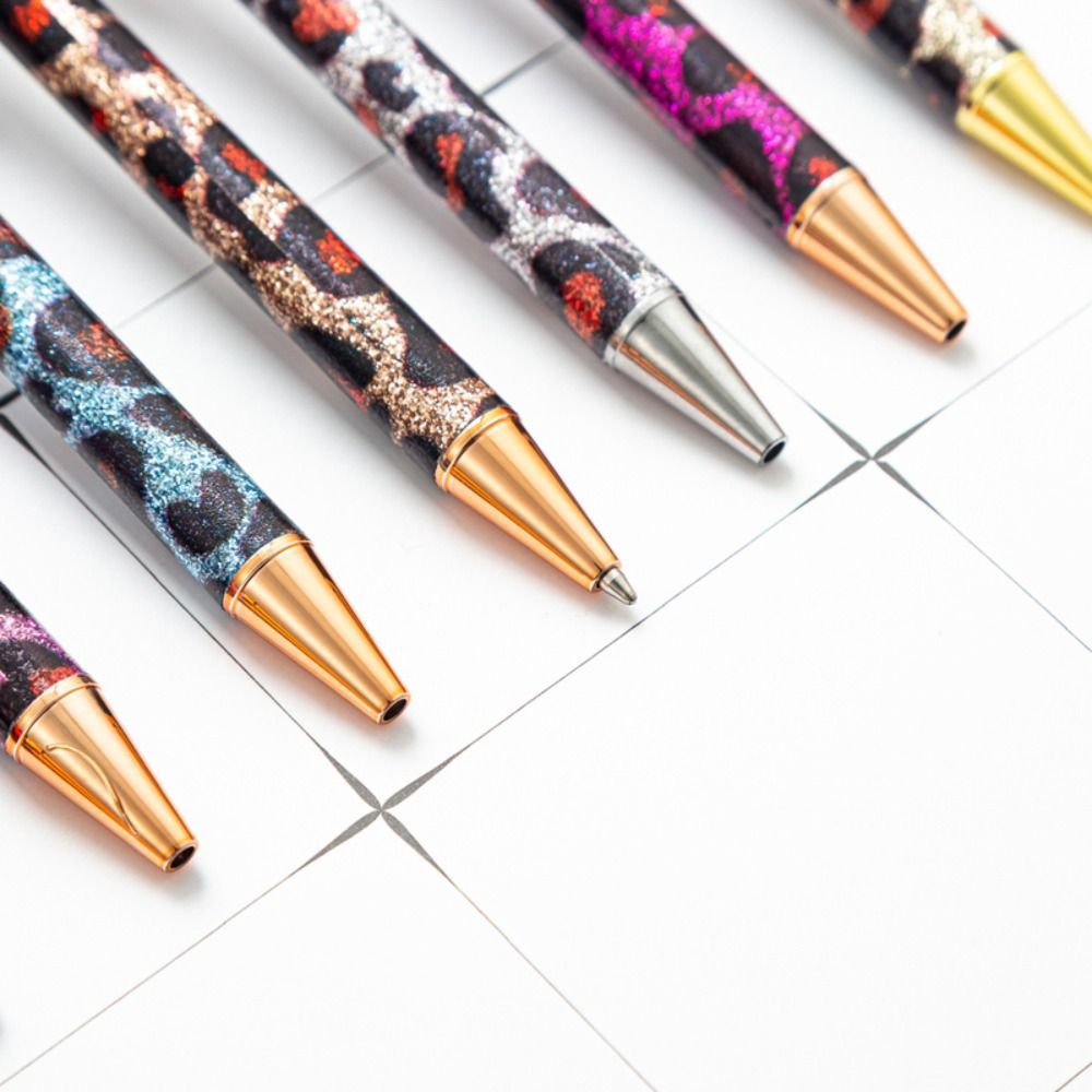 Wholesale 5pcs/7pcs/PACK Pens Funny Funny Week Leopard Print Ballpoint Pen Set