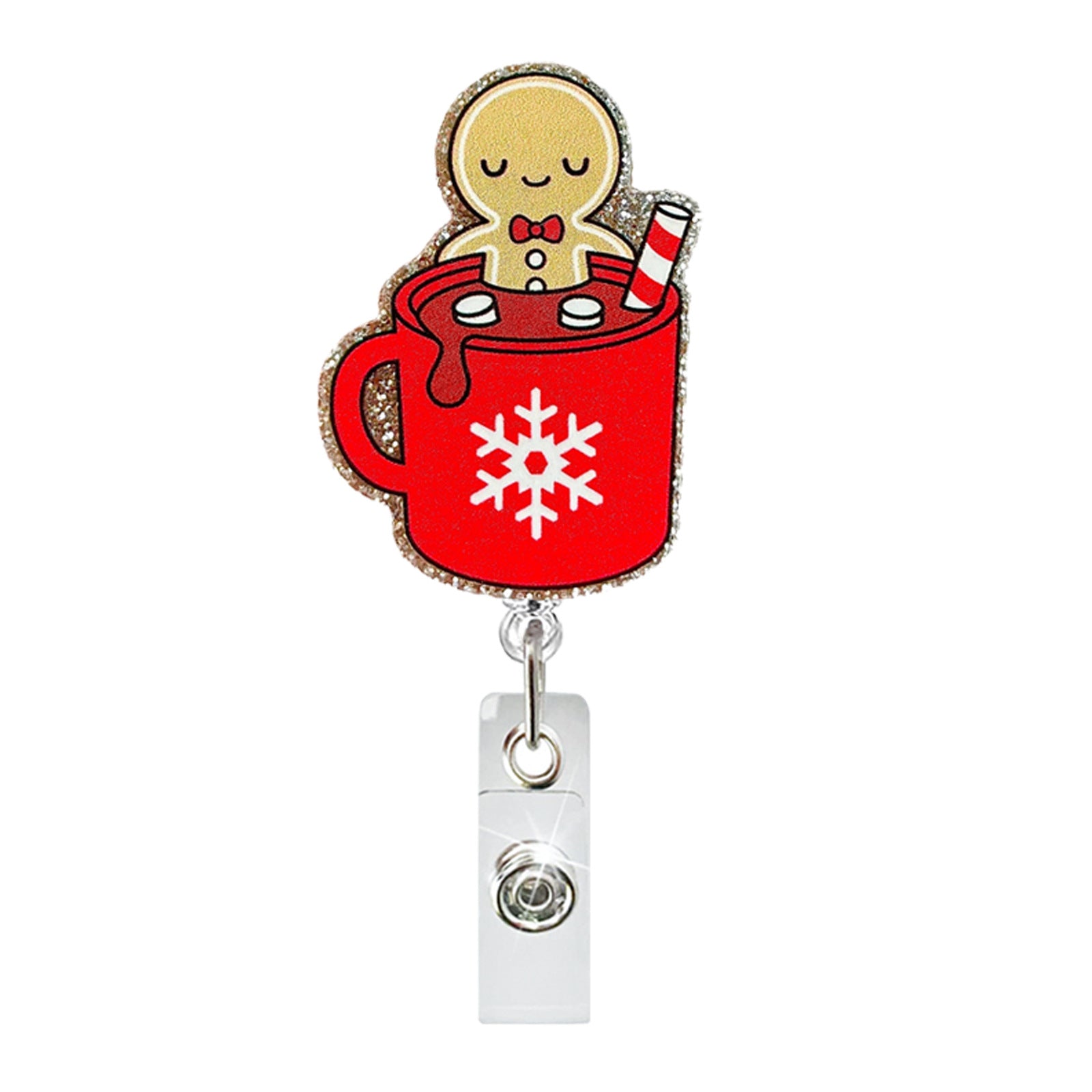 Wholesale Christmas acrylic glitter retractable pull-out