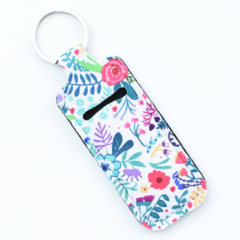 Wholesale Cactus Leopard Print Rose Flower Lipstick Set Keychain
