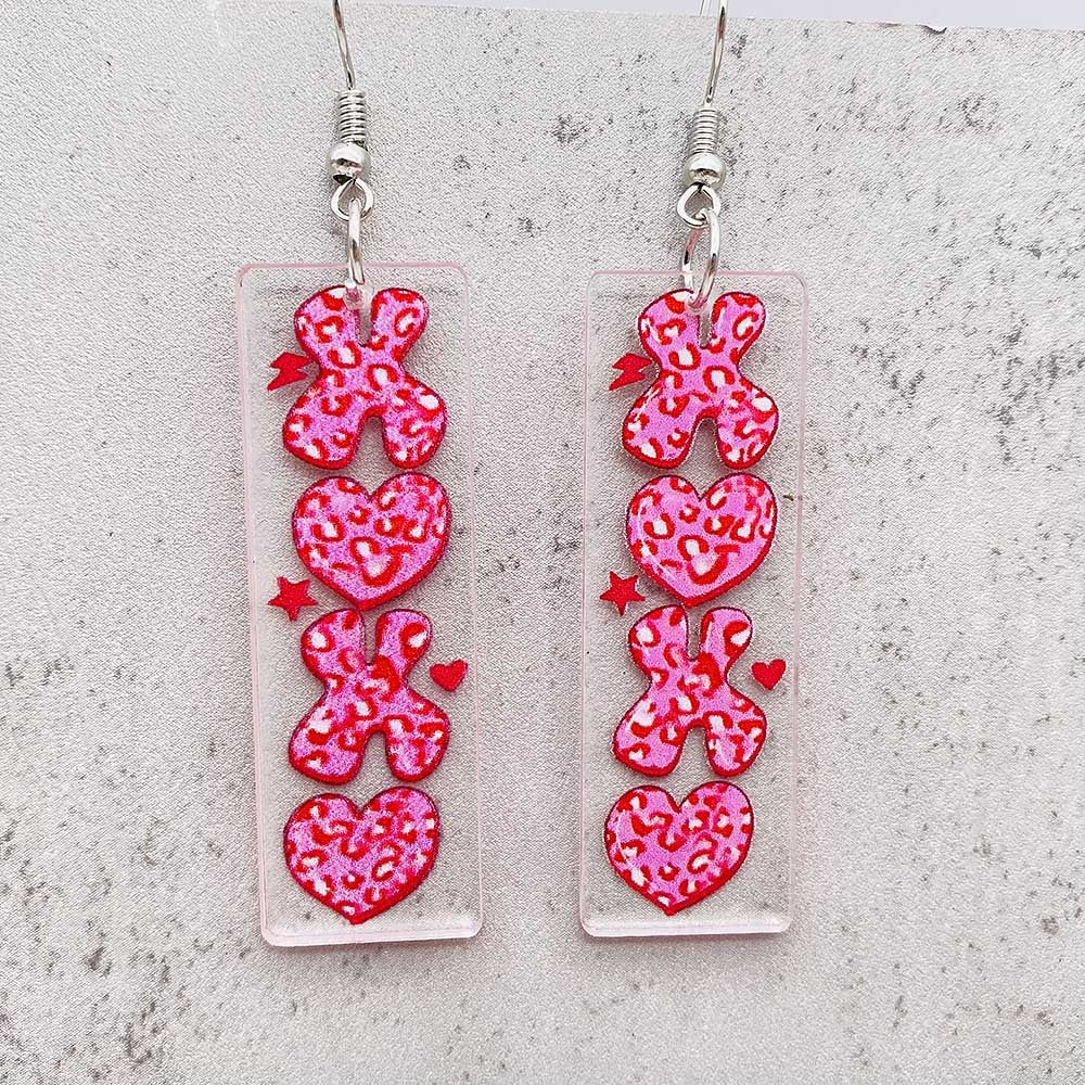 Wholesale Valentine's Day Cute Love Cat Envelope Acrylic Earrings