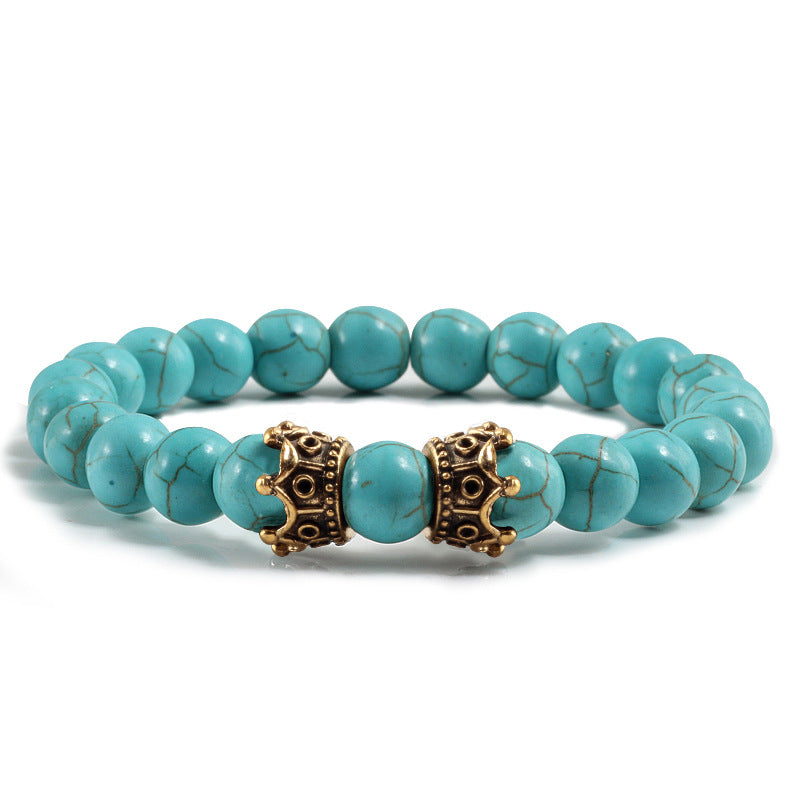Wholesale Creative Beaded Double Crown Spaced Bead Bracelet