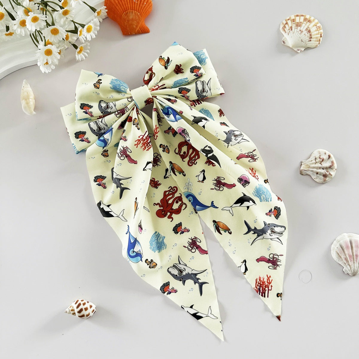 Wholesale Turtle Hairpin Holiday Style Bow Streamer Spring Clip