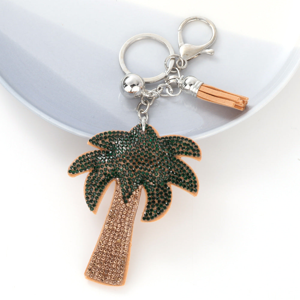 Wholesale 4pcs Creative nut tree  drilling hot picture keychain