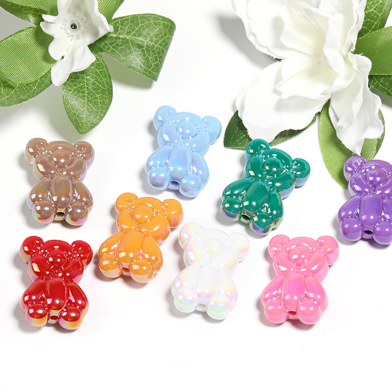 Wholesale 30pcs Balloon Bear Cartoon Bubble Bear Acrylic DIY Beads