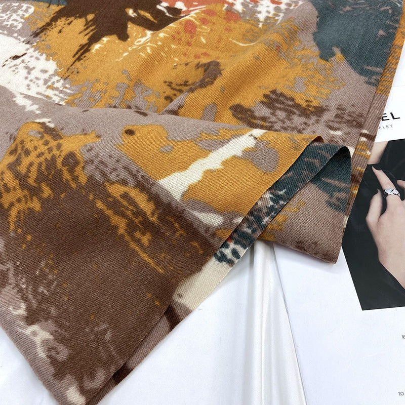 Wholesale Autumn and Winter Printed Tassel Imitation Cashmere Scarf