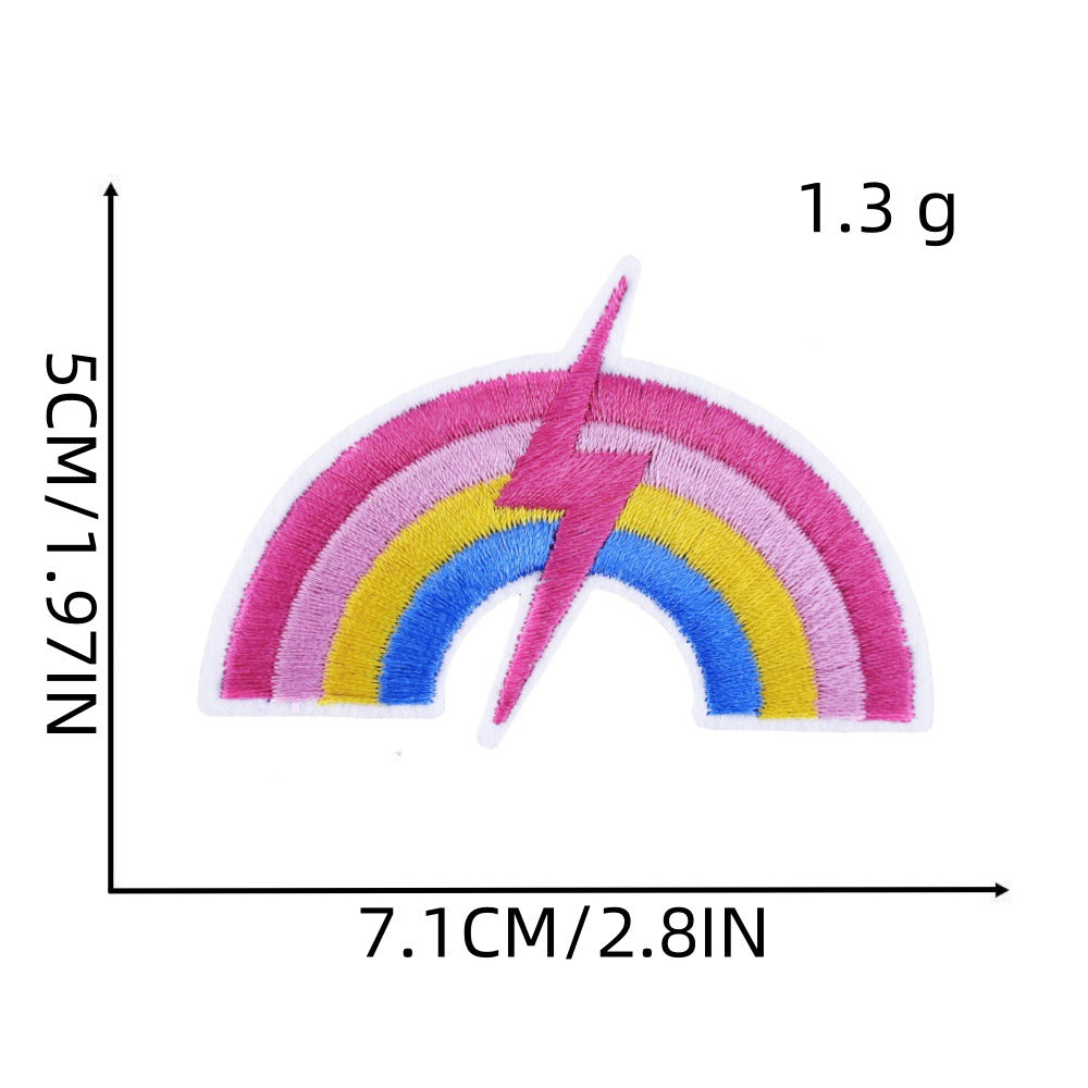 Wholesale Pink Cartoon Embroidery Iron On Patch For Kids Clothing DIY Accessory Gift