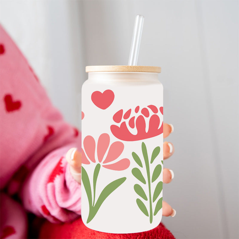 Wholesale Cartoon Cute Plants and Books Theme 16oz Cup UV DTF Wraps