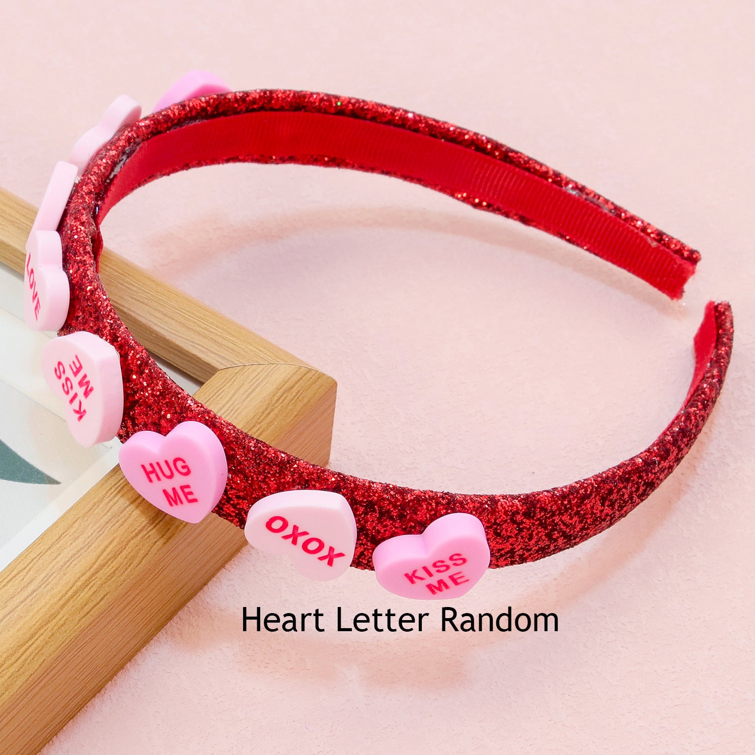 Wholesale Valentine's Day Shiny Heart Letters Headband