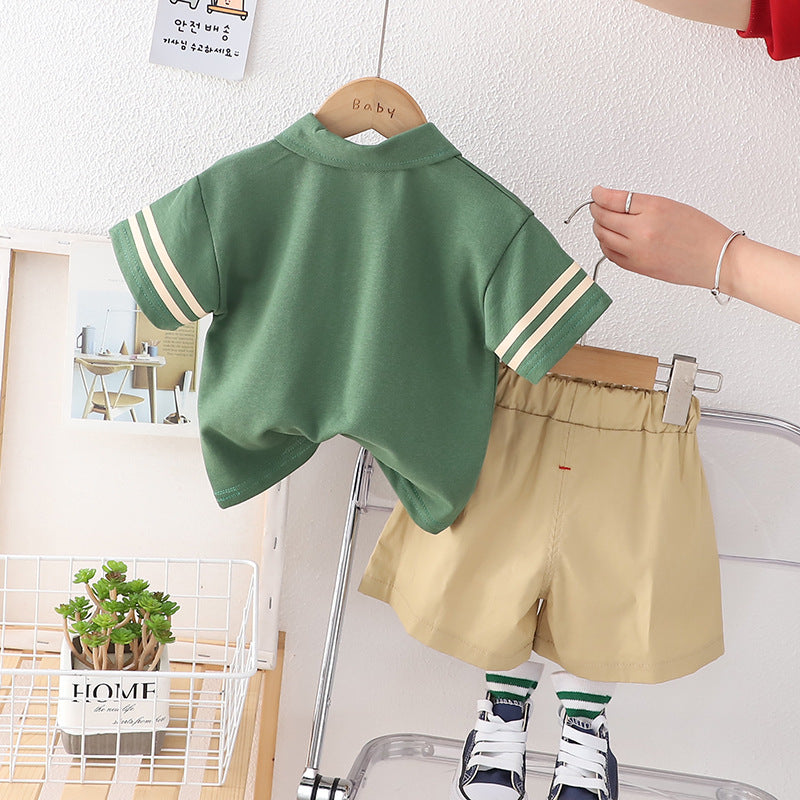 Wholesale Baby Cotton Polo Shirts and Shorts Sets