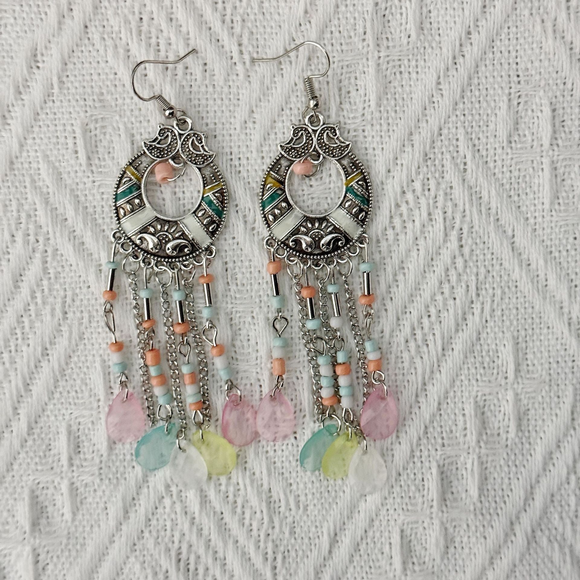 Wholesale Long tassel Bohemian earrings