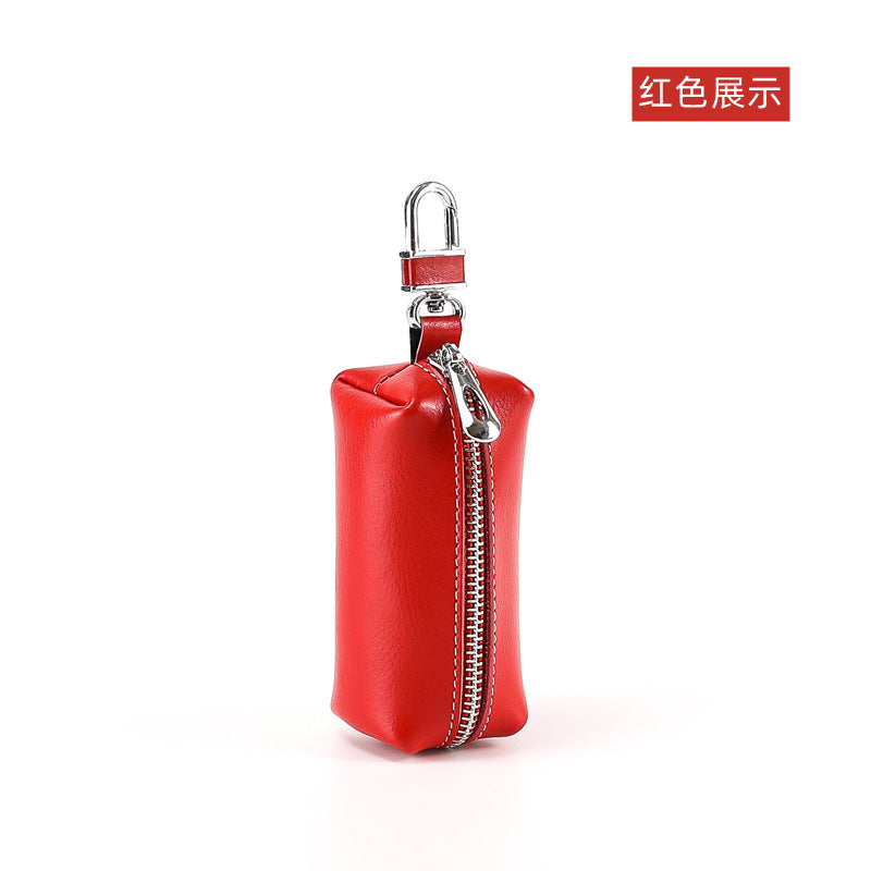 Wholesale 3pcs Cowhide key storage bag coin purse home car key bag