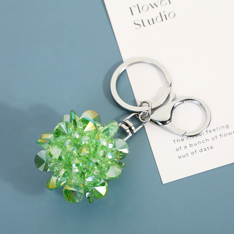 Wholesale Metal Snowflake Rhinestone Keychain