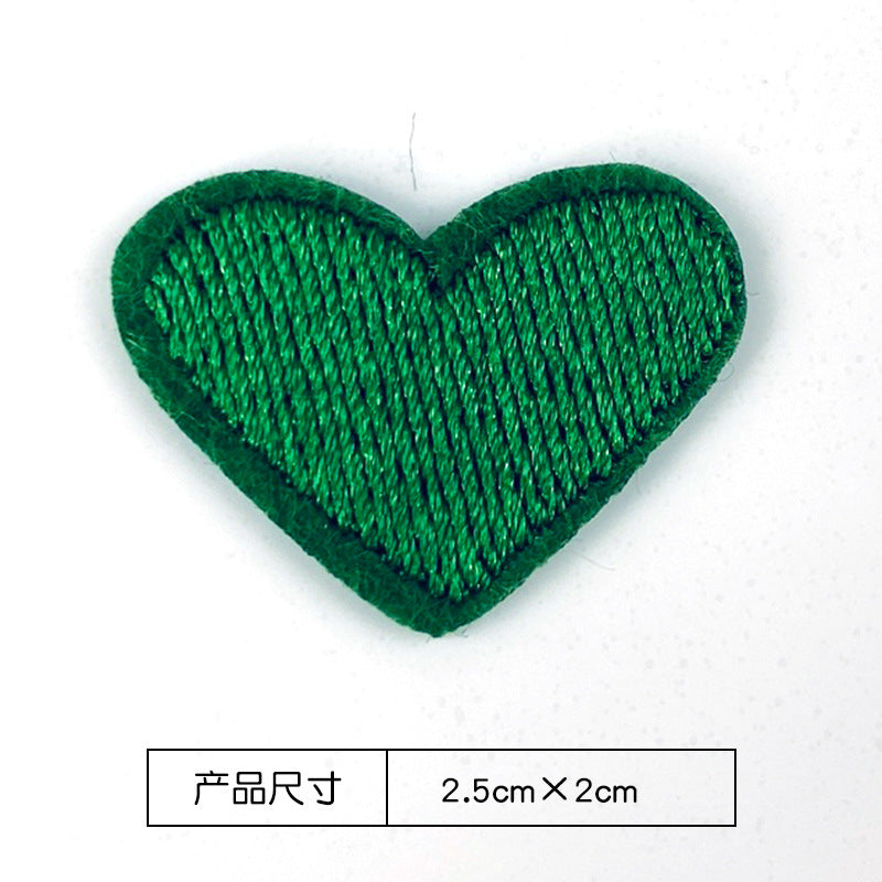 Wholesale Polyester Embroidered Heart Patch For Clothing Bags Shoes And DIY Accessories