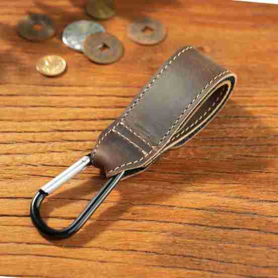 Wholesale Cowhide Mountaineering Hook Outdoor Universal Multifunctional Leather Keychain