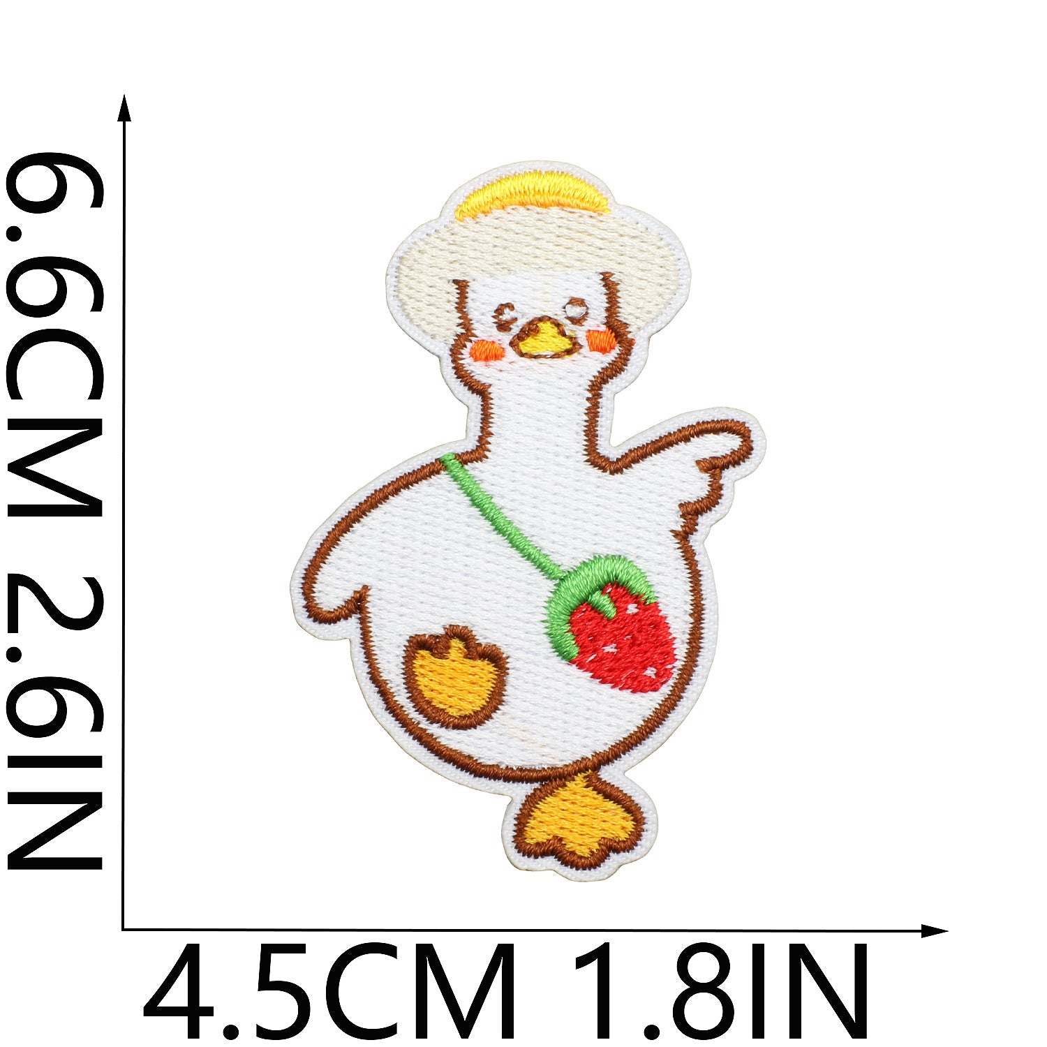 Wholesale Cute duck embroidered patch for children's clothes