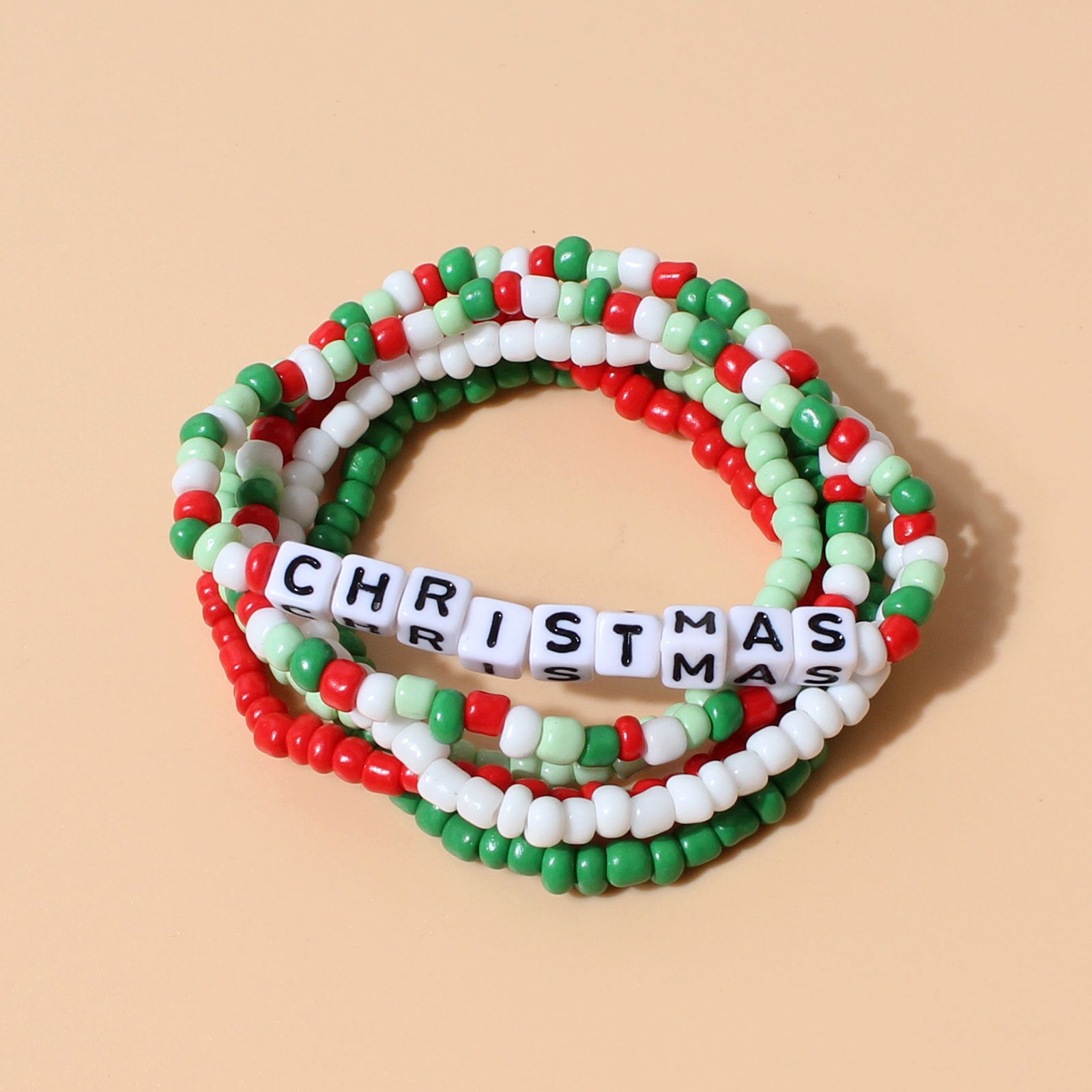 Wholesale Christmas Beads Beaded Bracelet