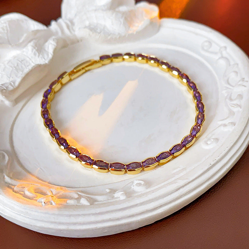 Wholesale Light Luxury Niche Exquisite High-end Pull-out Adjustable Zircon Bracelet