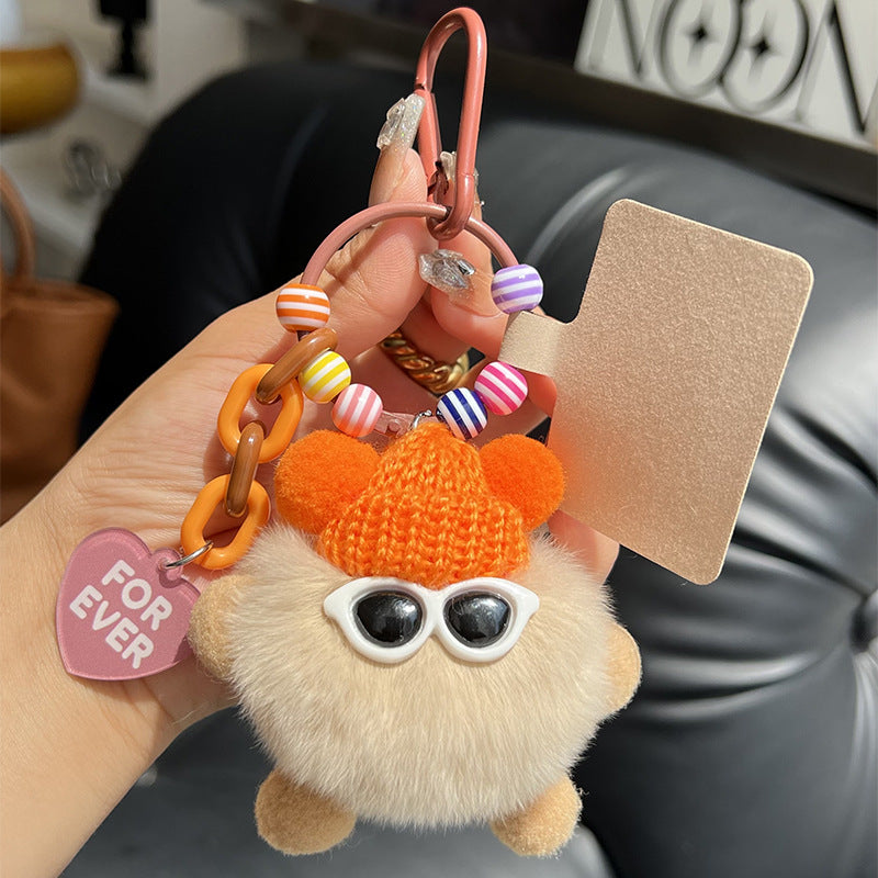 Wholesale Wholesale cute Rex rabbit fur briquettes bag pendants