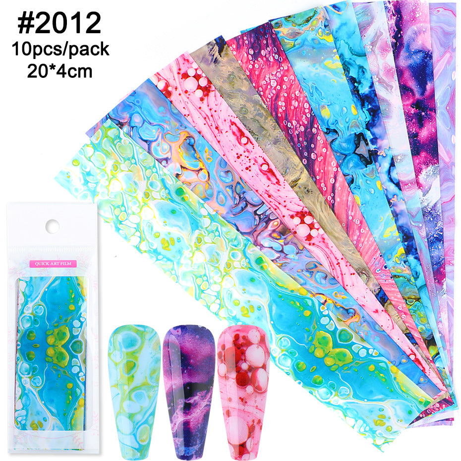 Wholesale 3pcs/pack  nail art starry sky paper ins animal pattern snake print leopard print 10 bags