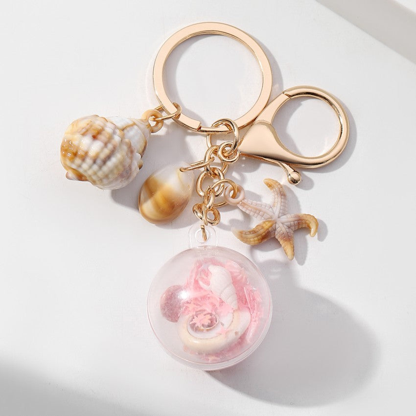 Wholesale Seaside Vacation Shell Conch Sea Star Keychain