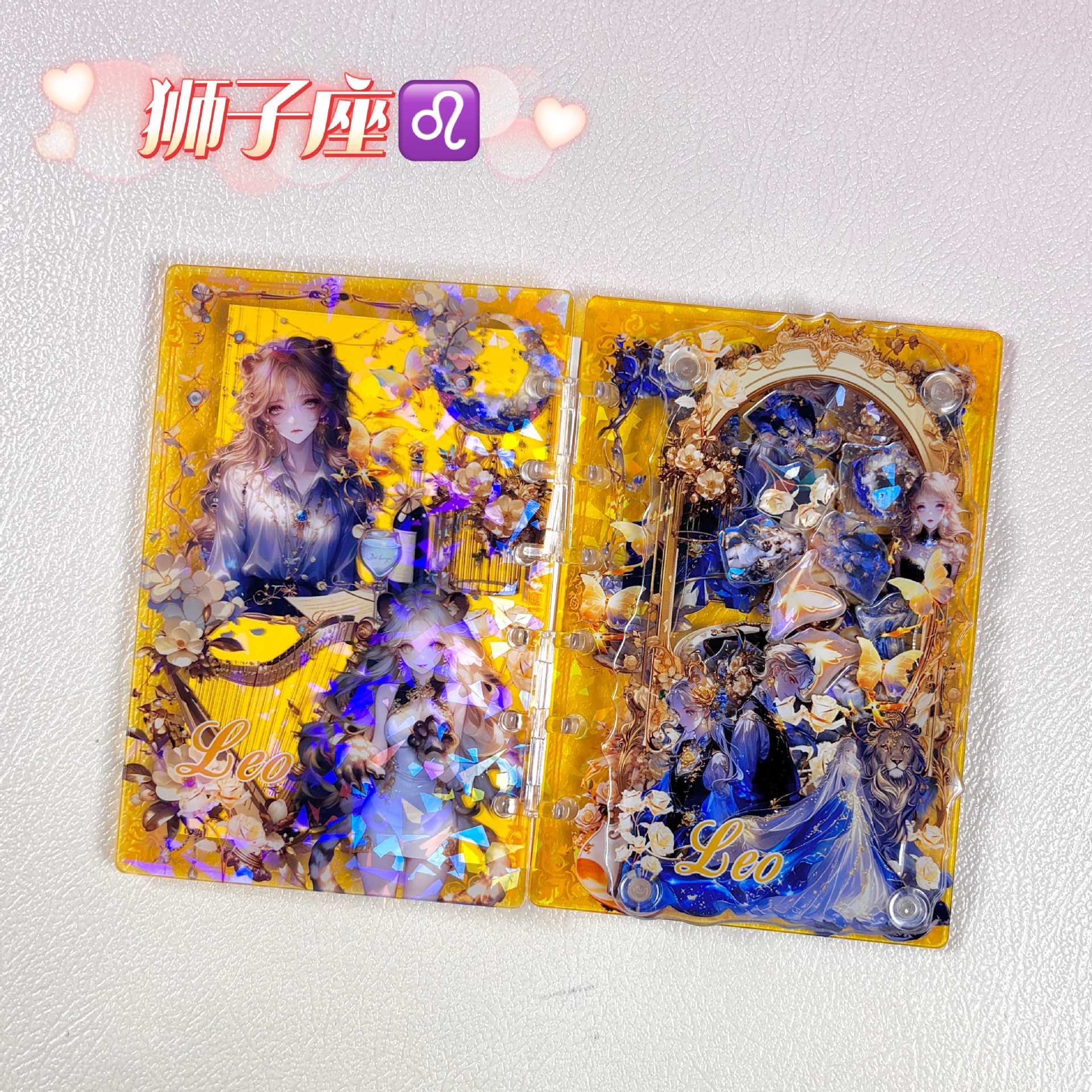 Wholesale Twelve Constellations Acrylic Shaker Book A7 Loose-leaf Notebook