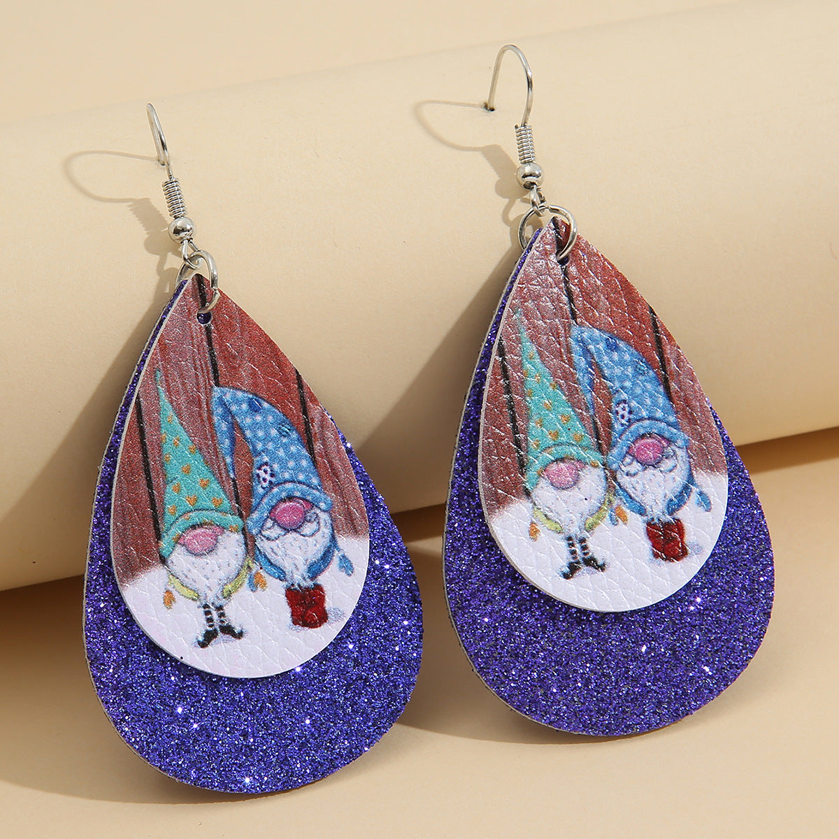 Wholesale Christmas Leather Earrings