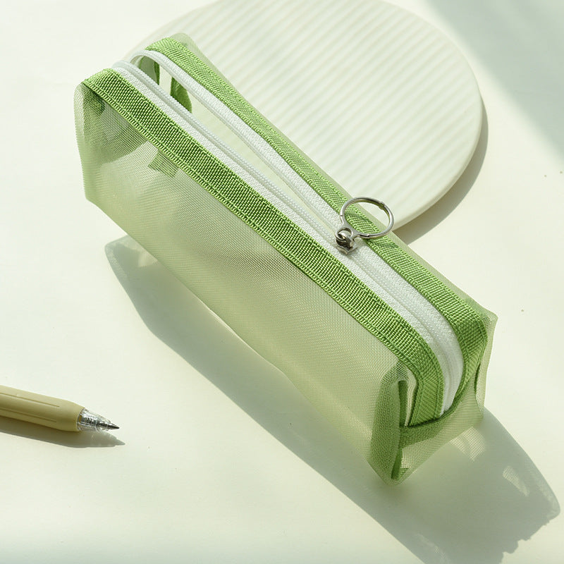 Wholesale Large Capacity Transparent Nylon Pencil Case