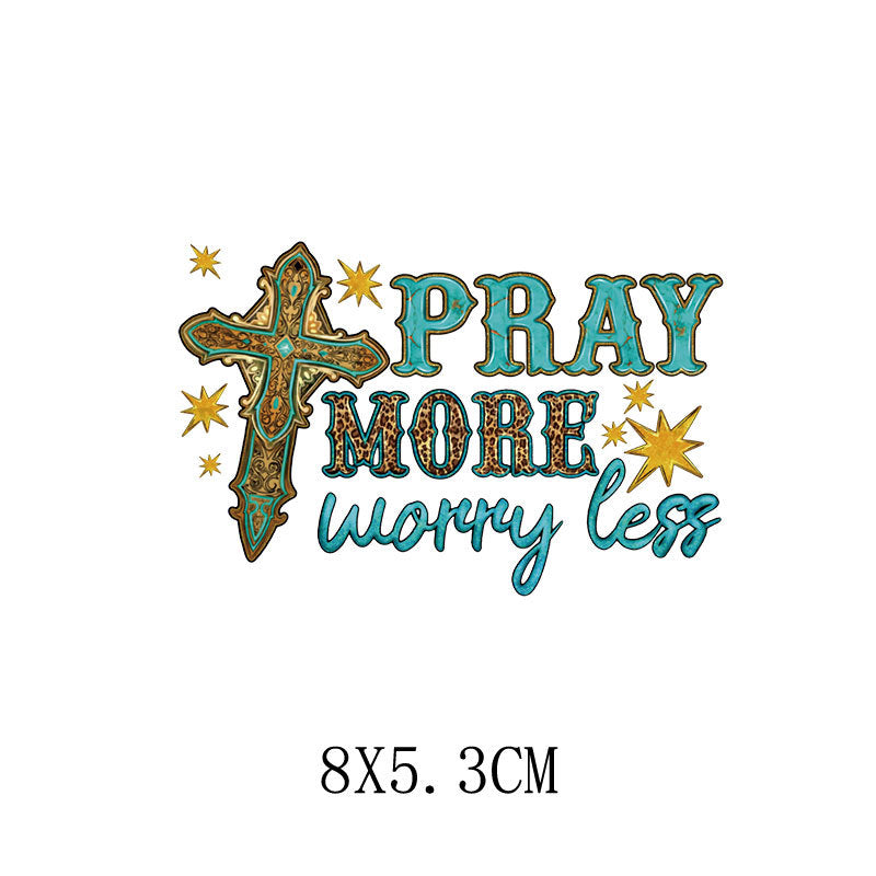 Wholesale  5pcs/pack   Sunflower letter heat transfer sticker pattern     UV DTF Ready to Press Transfers Wraps